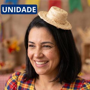 Chapéu de Palha Miniatura Festa Junina Decoração São João 13Cm Boneca