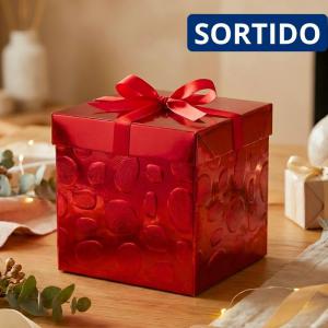 Caixa Presente Quadrada Sortida 15X15X15 Papel Cartão Decorativa Aniversário