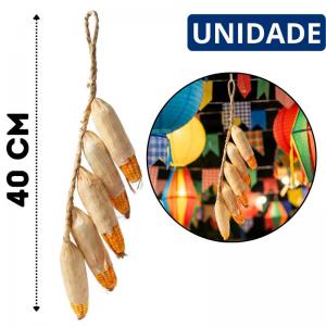 Kit Decoração Rústica Milho Palha Natural 40Cm Porta Diploma Parede Mesa
