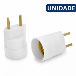 Soquete com Pino E27 Branco Porta Lâmpada 250V para Lustres