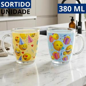 Caneca de Vidro Parabéns 380Ml Frases Sortidas Presente Aniversário Criativo