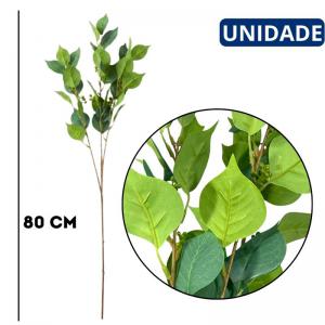 Kit 3 Hastes Folhagem Bougainville Artificial Verde 80Cm Decoração