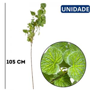 Haste Folhagem Artificial Begônia Verde 105Cm Decoração Permanente