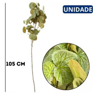 Haste Folhagem Begônia Artificial Verde Outonado 105Cm Decoração Realista