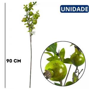 Haste Roma Decorativa Verde 90Cm Folhagem Artificial Permanente para Arranjos