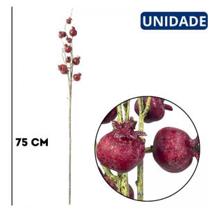 Haste Artificial Roma Vinho Bordô 75Cm Flor Decoração Luxo Arranjo