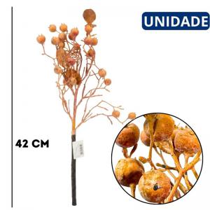 Haste Decorativa Roma Laranja Envelhecido Quarenta e Dois Centímetros Arranjo Floral