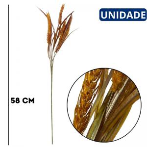 Haste Artificial Trigo Champanhe 58Cm Decoração Arranjo Floral Casamento