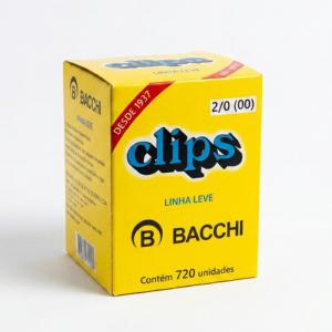 Clips Aço Galvanizado Nº 2/0 Caixa 720 Unidades Escritório Papelaria Resistente