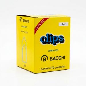 Clips Aço Galvanizado Número 8/0 Caixa 170 Unidades Escritório Papelaria