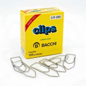 Clips Aço Galvanizado Número 2/0 Caixa 100 Unidades para Escritório