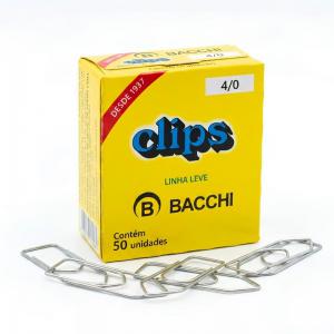 Clips Aço Galvanizado Número 4/0 Caixa 50 Unidades Escritório Papelaria