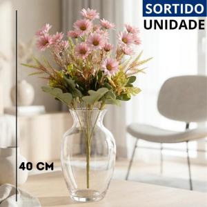 Buquê Artificial Mini Margaridas Coloridas com Complementos Sortidos Decoração 40Cm