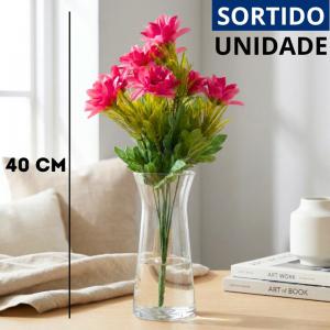 Kit 8 Buquês Flores Artificiais Mini Sortidas Complementos Decorativos 40Cm