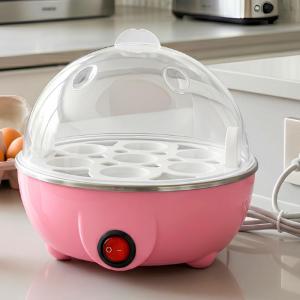 Cozedor Elétrico de Ovos 127V Automático 6 Ovos Desligamento Inteligente Plástico Resistente