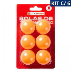 Kit 6 Bolas Ping Pong Nza Tênis de Mesa Treino e Lazer Durável