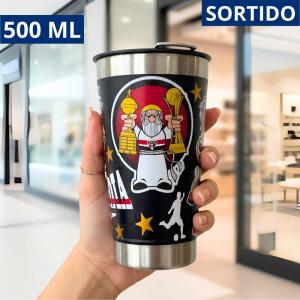 Copo Térmico São Paulo 500Ml com Tampa e Abridor de Garrafas