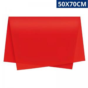 Papel de Seda Liso Vermelho 50X70Cm Embalagem Presente Artesanato Decoração