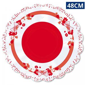 Poli Redondo Decorativo 48Cm Grande Laço Vermelho Natal Romântico Festa