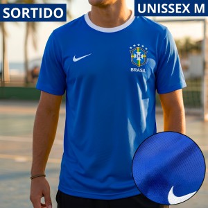 Camisa Brasil Torcedor Masculina M Seleção Amarela Verde Azul Conforto