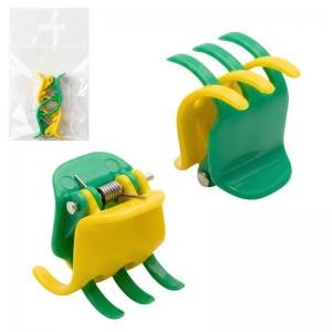 Kit 2 Piranhas Cabelo Pequenas Tridente Verde Amarelo Presilha Estilo