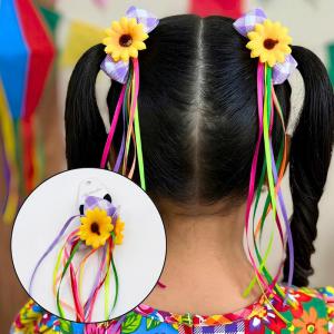 Elástico Cabelo Girassol Fitas Kit 2 Peças Maria Chica Pequeno