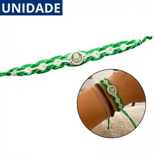 Pulseira Trançada Palmeiras Ajustável Unissex Estilo Artesanal Natural Durável Presente