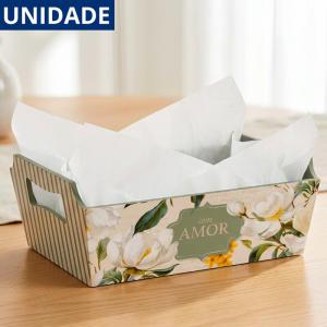Caixote Decorativo Papel Cartão Valentina 22X15X9 Cm Organizador Presente