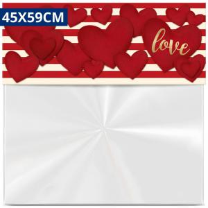 Saco Cristal Forever Barrado 45X59 Cm Transparente para Presentes 20 Unidades