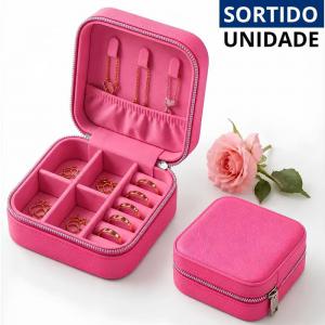 Porta Joias Sortidos Organizador Bijuterias Decoração Viagem Presente Feminino