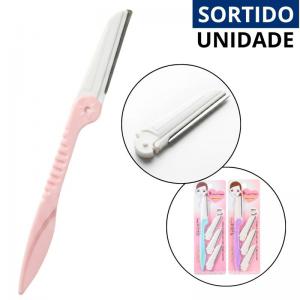 Navalha Profissional Clássica Barbear Acabamento Cabelo 3 Lâminas Sortidas Aço