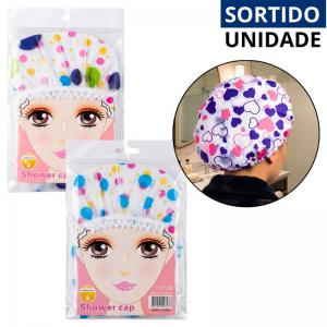 Touca Plástica Cabelo Banho Kit Sortidas Proteção Higiene Beleza