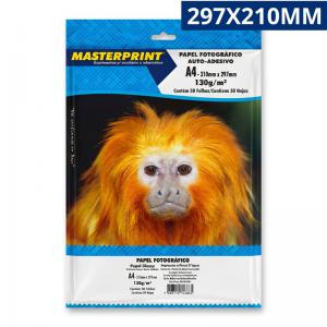 Papel Fotográfico A4 Glossy Autoadesivo Brilhante 130G 50 Folhas Adesivo