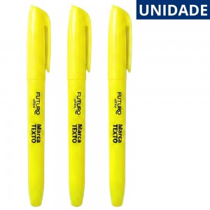 Marca Texto Futuro Office Amarelo Neon Unidade Estudo Escritório Fluorescente