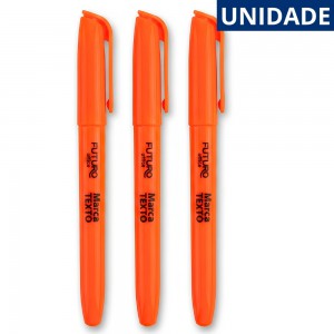 Marca Texto Laranja Fluorescente Futuro Office Destaque Estudo Unidade