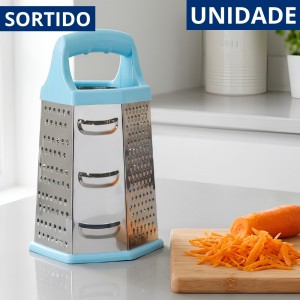 Ralador Multifuncional Metal Plástico 6 Faces Cozinha 22Cm Utensílio Essencial