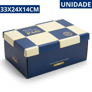 Caixa Presente Dia dos Pais Grande 33X24X14Cm Papelão Estampa Pai Presença