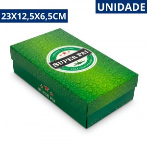 Caixa Presente Super Pai Mimo Bombons Dia Pais 23X12,5Cm