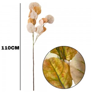 Haste Eucalipto Outonado Toque Real Decorativo 110cm Artificial Premium