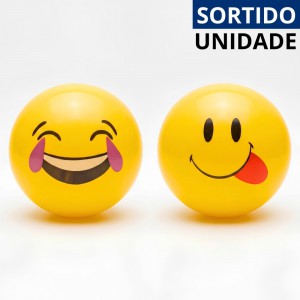Bola Vinil Emojis Sortidos Infantil Brinquedo Festa Decoração Colorida Divertida