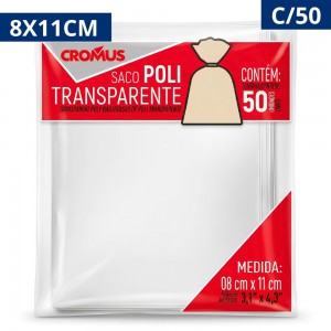 Saco Cristal 8X11 Incolor Transparente para Lembrancinhas e Organização 50 Unidades