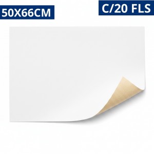 Papel Cartão Brilho Branco 50X66Cm para Artesanato Decoração Escolar 20 Folhas