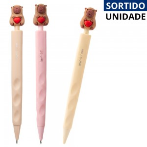 Lapiseira 0.7Mm Brw Triangular Capivara Sortida Escolar Papelaria Divertida
