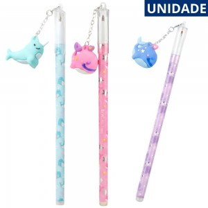 Caneta Gel Apagável Brw 0.7Mm Bichos Marinhos Divertida Escrita Suave