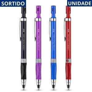 Lapiseira Brw 2.0Mm com Apontador Cores Sortidas Escrita Desenho Escolar