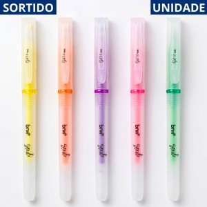 Caneta Gel Fluorescente Brw 1.0Mm Sortida Destaque Escrita Desenho Vibrante