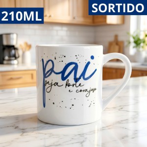Caneca Cerâmica Pai Frases Sortidas 210Ml Presente Criativo Masculino