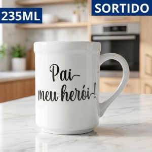 Caneca Cerâmica Ceminario Pai Frases Sortidas 235Ml Presente Amor