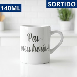 Caneca Cerâmica Pai Frases Sortidas 140Ml Presente Criativo Dia dos Pais