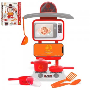Kit Cozinha Infantil Big Master Chef Fogão Microondas 9 Peças Brinquedo